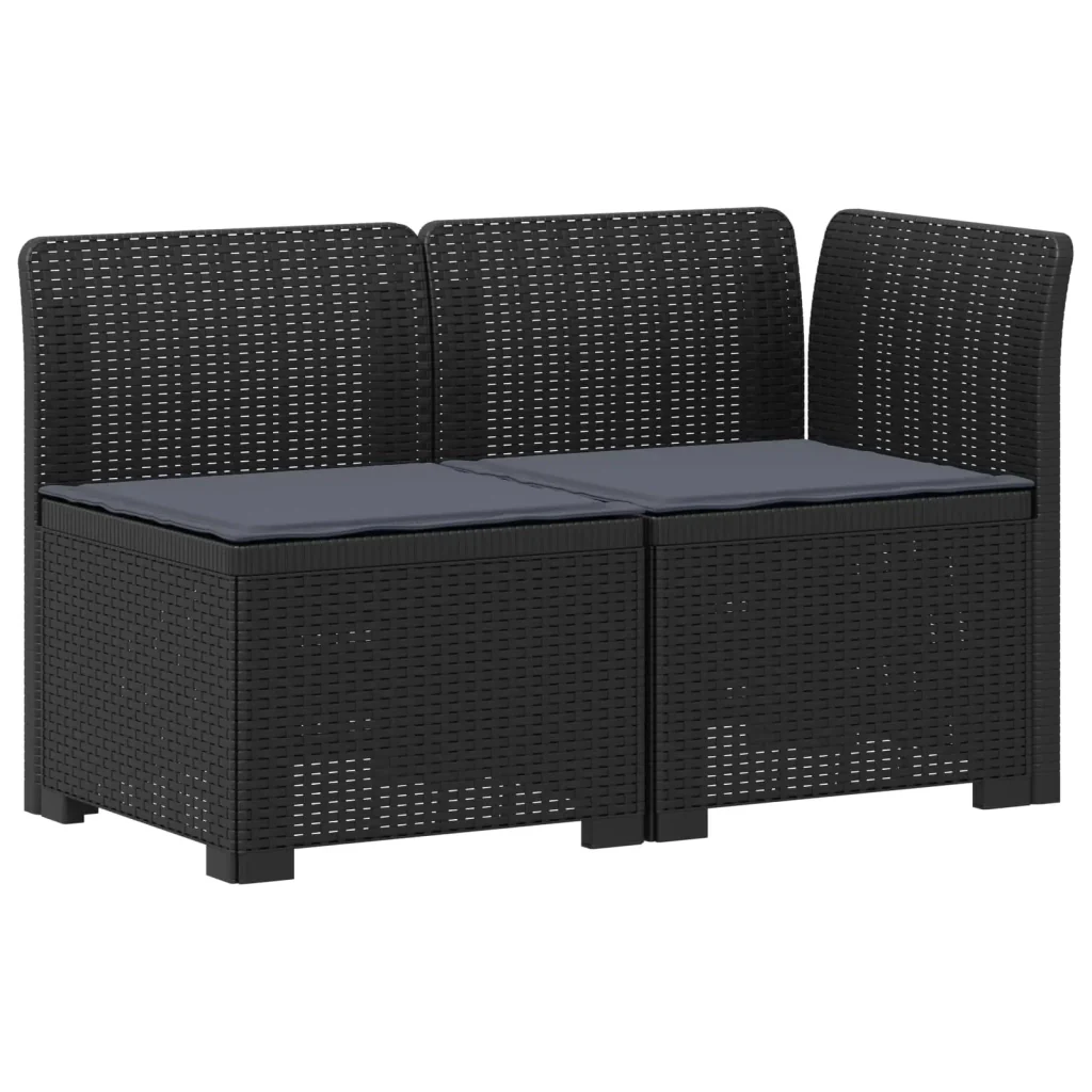 Divano da Giardino a 2 Posti con Cuscini Aspetto Rattan PP 8011927