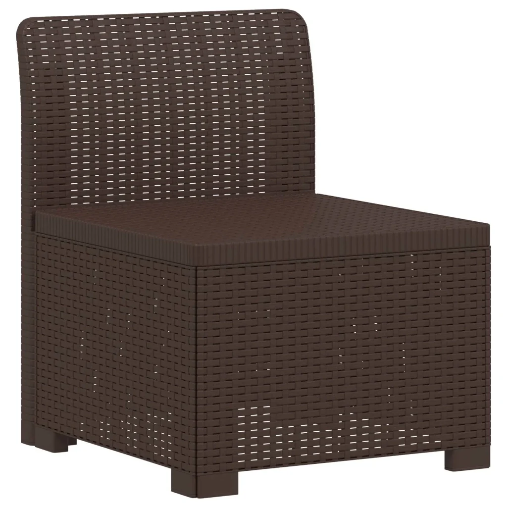 Divano da Giardino a 3 Posti in Aspetto Rattan PP Marrone 3443815 - Image 2