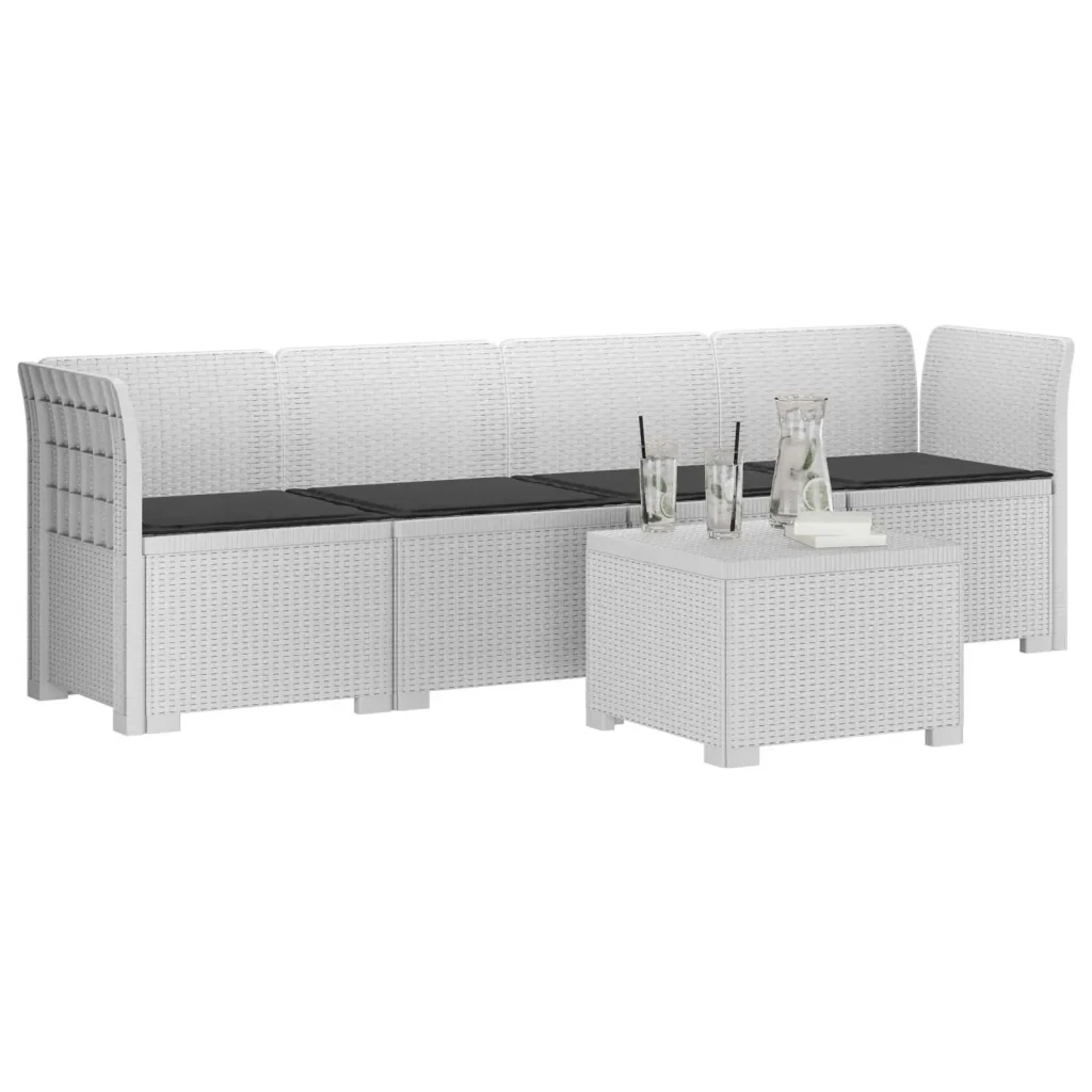 Divano da Giardino a 4 Posti con Cuscini in Stile Rattan PP 3443863 - Image 2