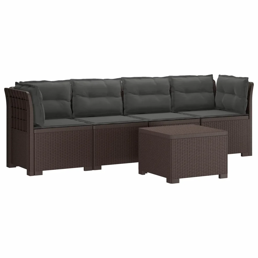 Divano da Giardino a 4 Posti con Cuscini in Stile Rattan PP 3443875
