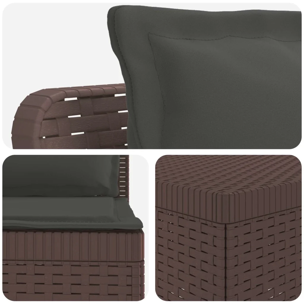 Divano da Giardino a 4 Posti con Cuscini in Stile Rattan PP 3443875 - Image 6
