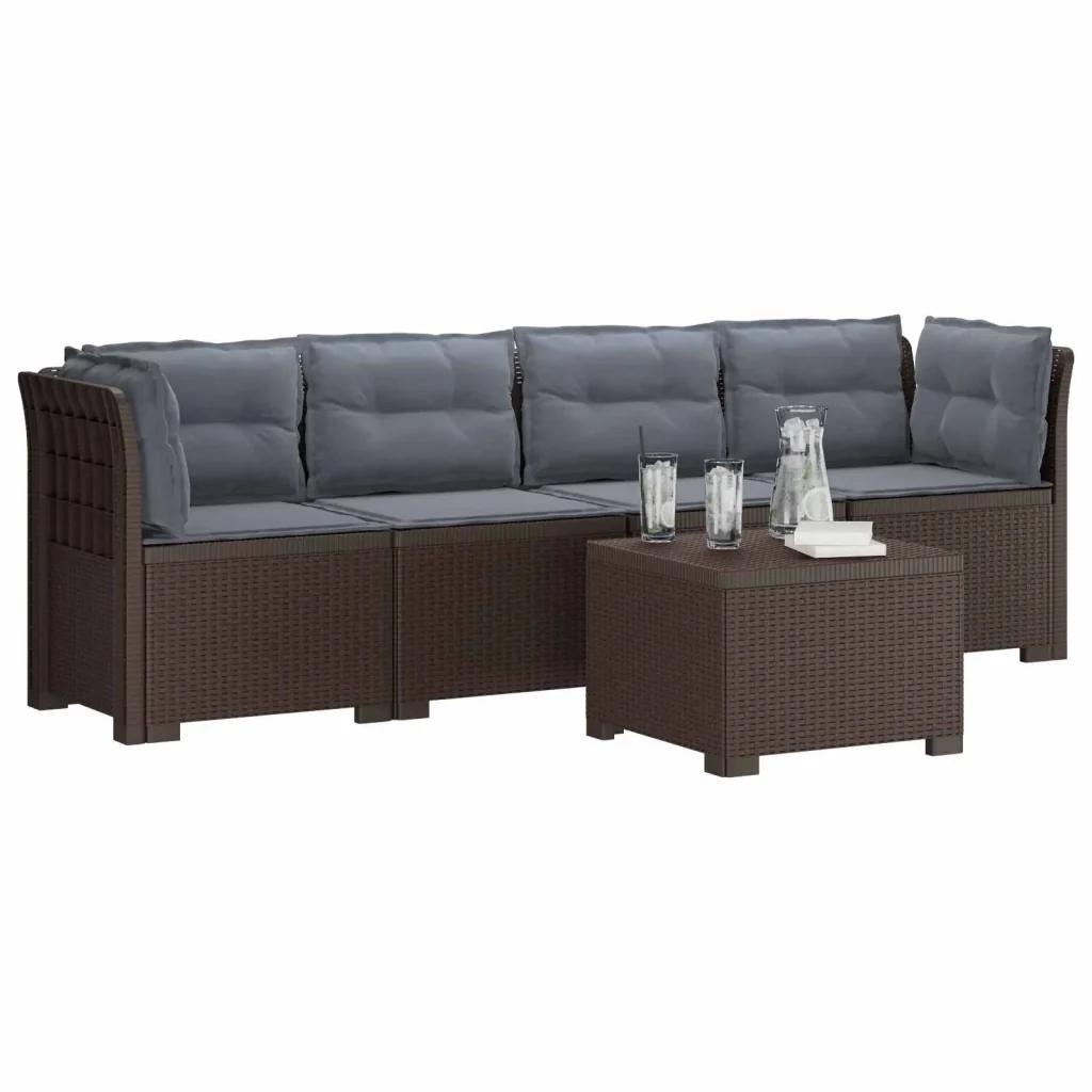 Divano da Giardino a 4 Posti con Cuscini in Stile Rattan PP 3443877 - Image 2