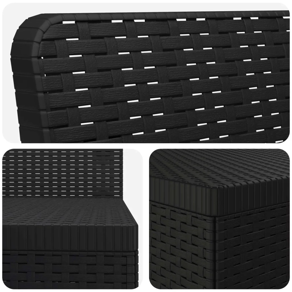 Divano da Giardino a 4 Posti in Stile Rattan PP Antracite 3443850 - Image 6