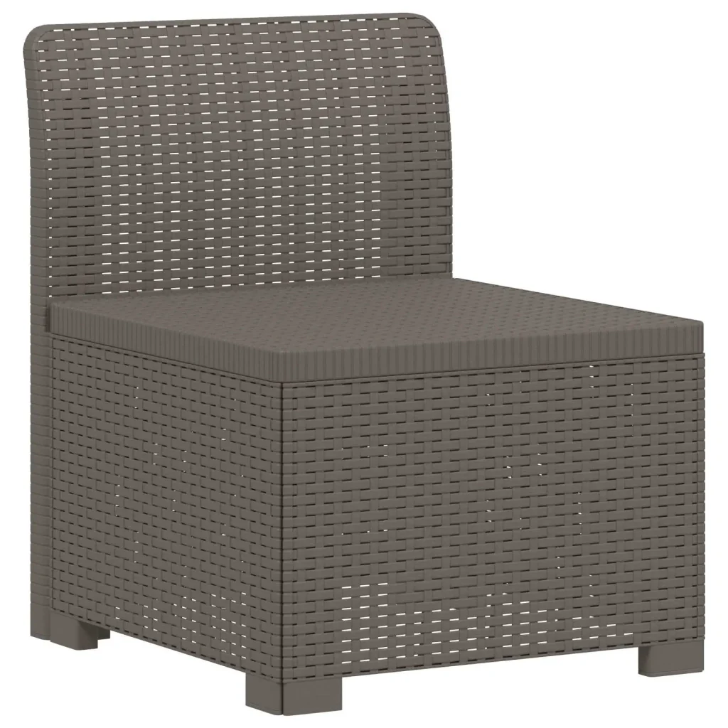Divano da Giardino a 4 Posti in Stile Rattan PP Grigio Chiaro 3443853 - Image 3