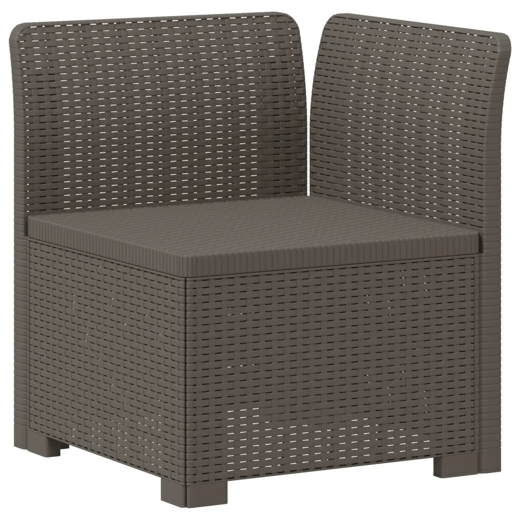 Divano da Giardino a 4 Posti in Stile Rattan PP Grigio Chiaro 3443853 - Image 4