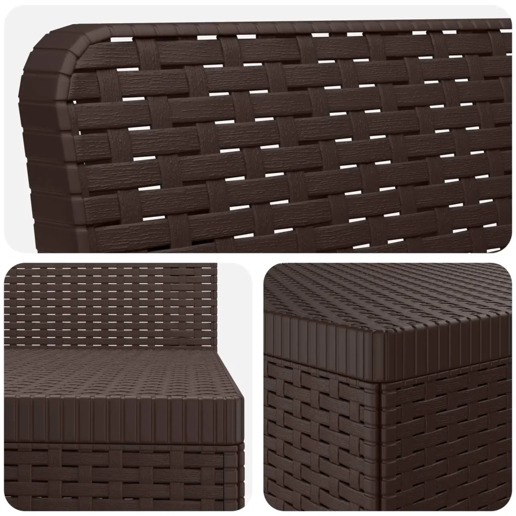 Divano da Giardino a 4 Posti in Stile Rattan PP Marrone 3443851 - Image 3
