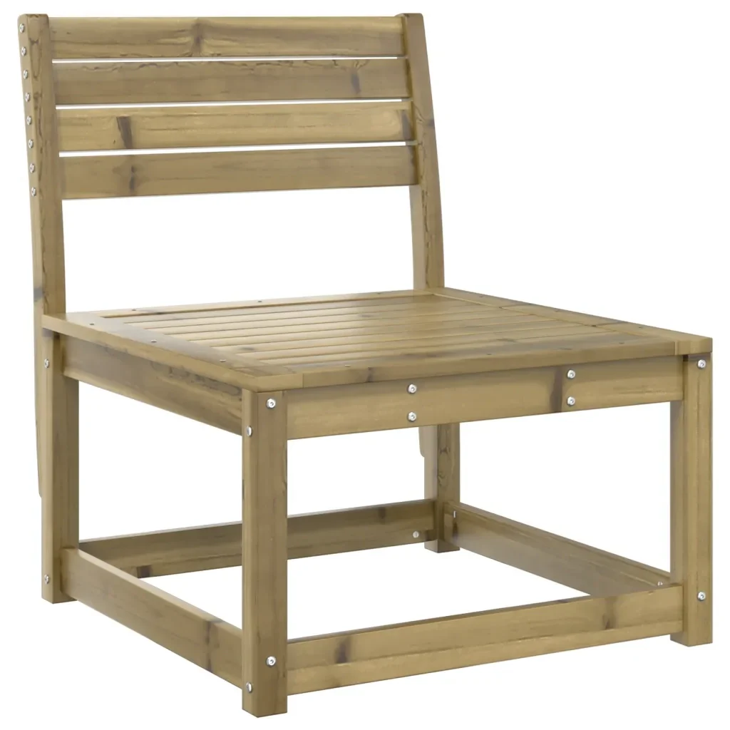 Divano da Giardino con Cuscini Legno Impregnato Pino - Image 4