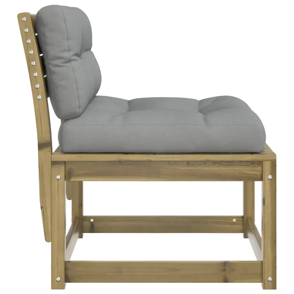 Divano da Giardino con Cuscini Legno Impregnato Pino - Image 6