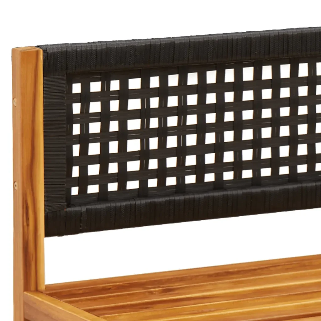 Divano da giardino senza braccioli con cuscini in legno di acacia e rattan 4008169 - Image 7