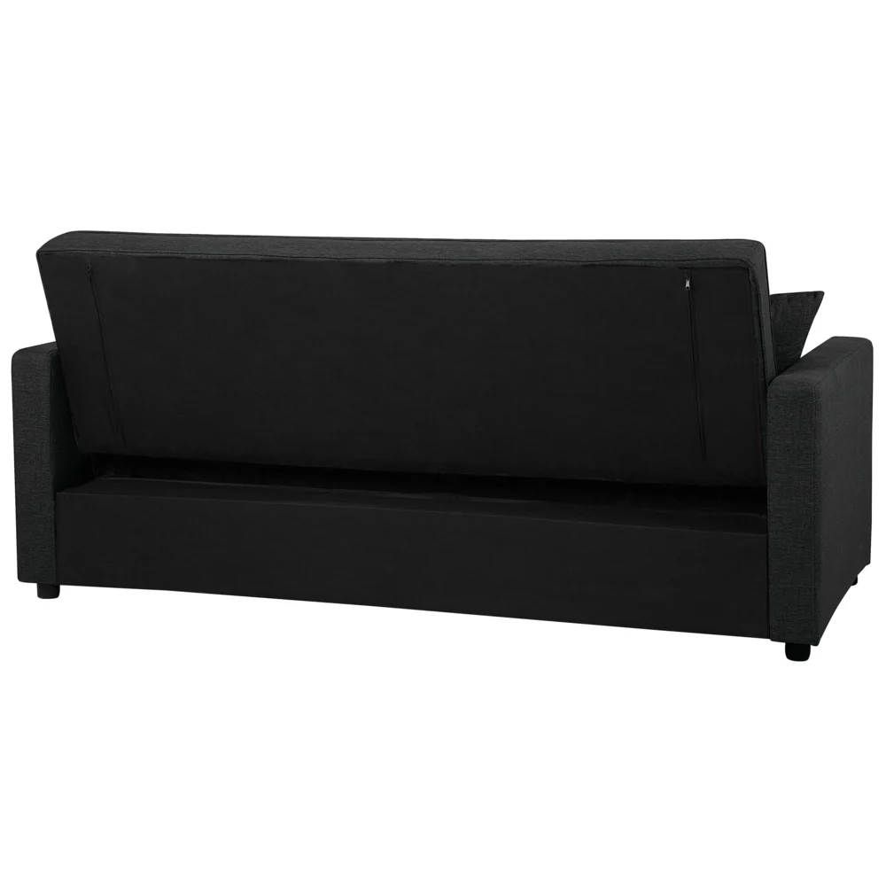 Divano Letto color Nero Funzione Sonno Imbottito stile Moderno contemporaneo soggiorno - Image 6
