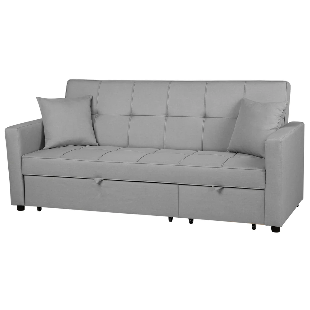 Divano Letto Grigio Funzione Dormito Moderno Imbottito soggiorno - Image 4