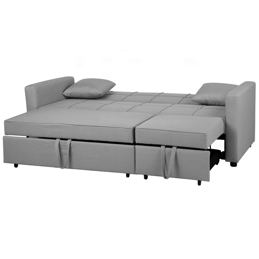 Divano Letto Grigio Funzione Dormito Moderno Imbottito soggiorno - Image 6