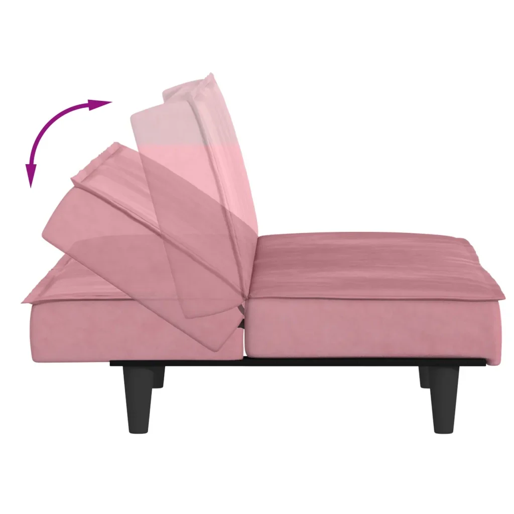 Divano Letto Rosa in Velluto 351910 - Image 9