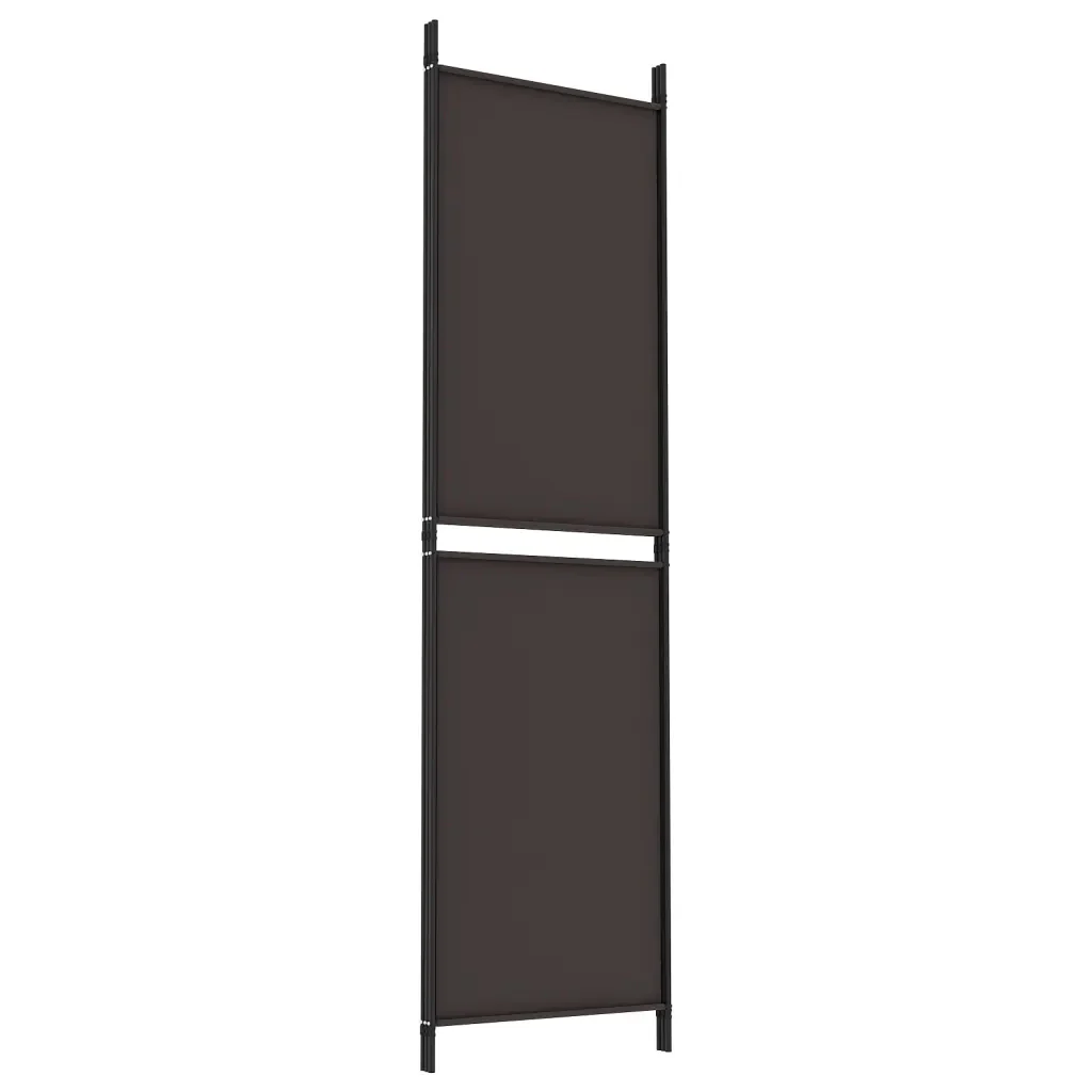 Divisorio a 3 Pannelli Marrone 150x180 cm in Tessuto 350211 - Image 6