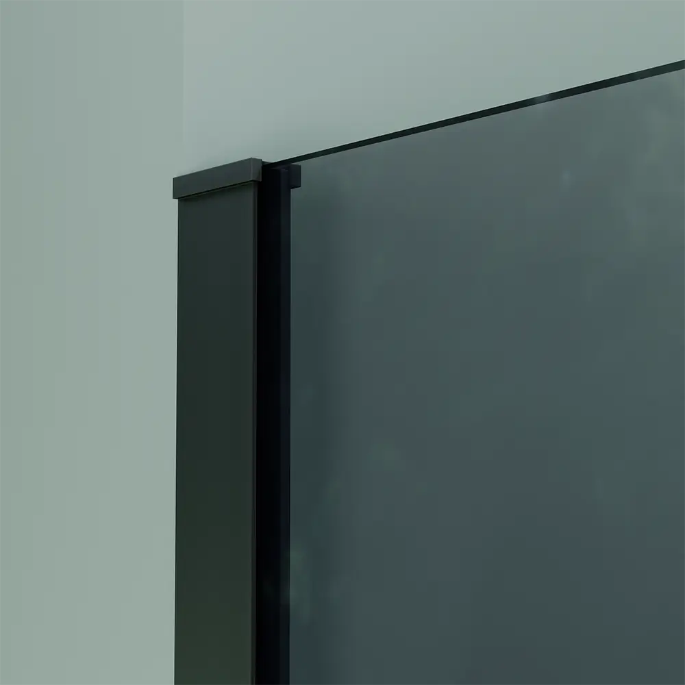 Doccia walk-in 70 cm vetro 8mm anticalcare fumé h200 profili neri | Keros - Image 5