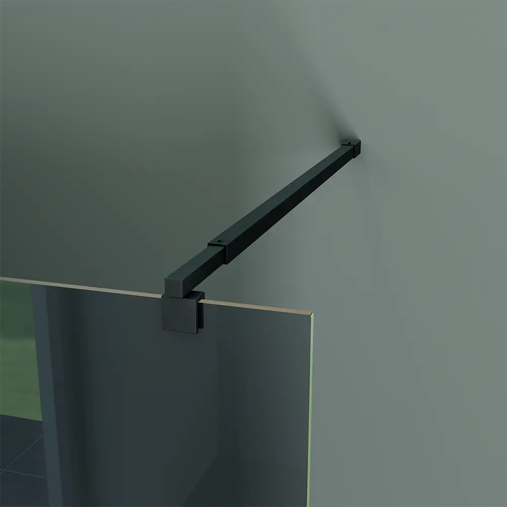 Doccia walk-in 70 cm vetro 8mm anticalcare fumé h200 profili neri | Keros - Image 7