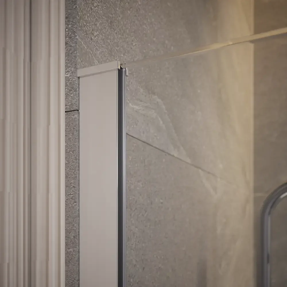 Doccia walk-in 80cm vetro 10mm trasparente profili cromati | Naxos - Image 3