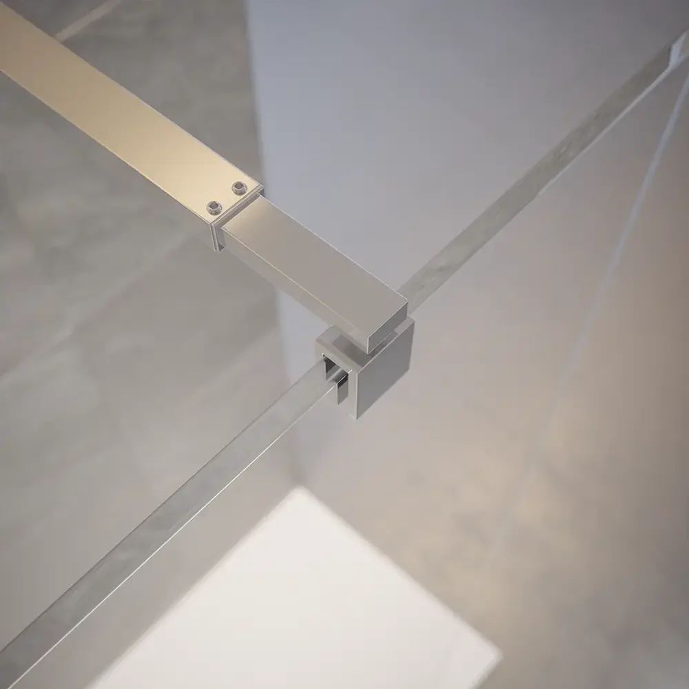 Doccia walk-in 80cm vetro 10mm trasparente profili cromati | Naxos - Image 4