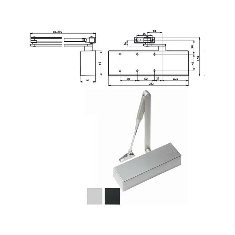 Chiudiporta Aerodinamico Argento Ts 71 Dorma - Image 2