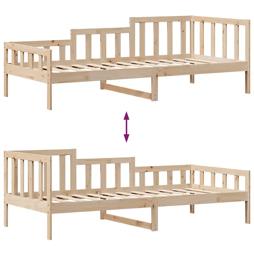 Dormeuse con Cassetti 80x200 cm in Legno Massello di Pino 3302104 - Image 9