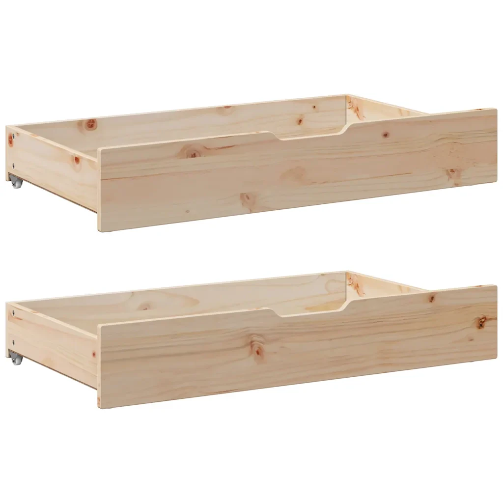 Dormeuse con Cassetti 80x200 cm in Legno Massello di Pino 3302122 - Image 8