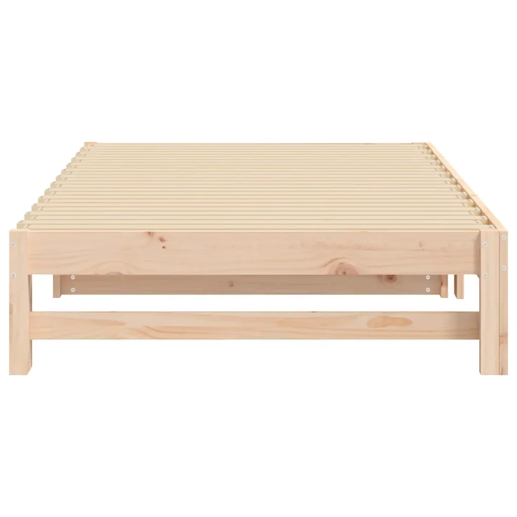 Dormeuse Estraibile 2x(90x200) cm Legno Massello di Pino 823404 - Image 9