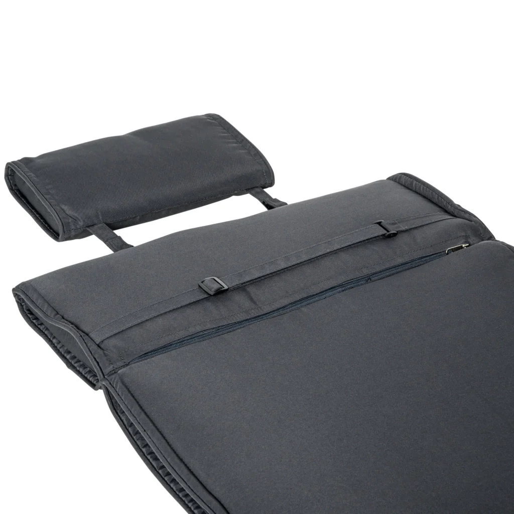 EasyComfort Cuscino per Sdraio Lettino Prendisole da Giardino Grigio 198x53x5cm - Image 8