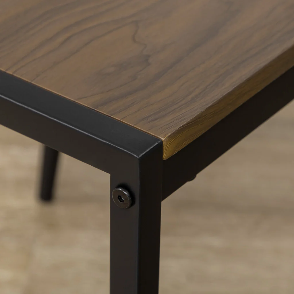 EasyComfort Set da Pranzo da 5 Pezzi con 1 Tavolo Rettangolare 100x63x76.5 cm e 4 Sedie 45x40x82 cm, in Acciaio e MDF - Image 8
