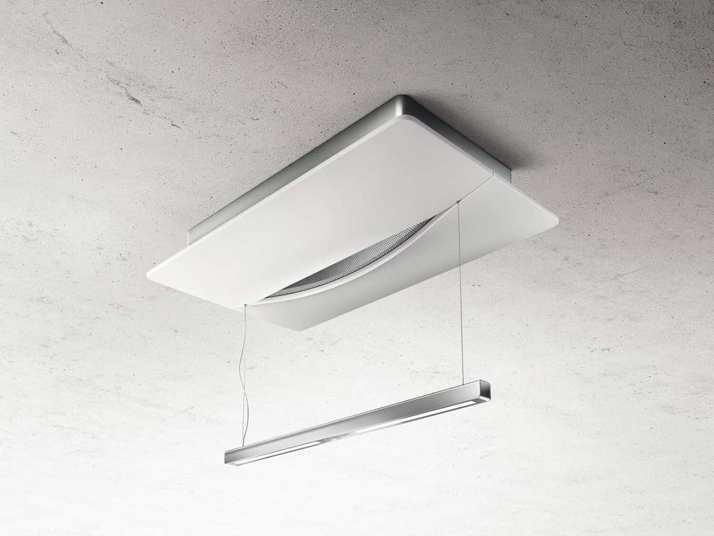 Elica EMPTY SKY WH-F-120 Cappa Isola 120 cm 555 m³-h Classe A 60 dB Touch Control colore Bianco - Image 2