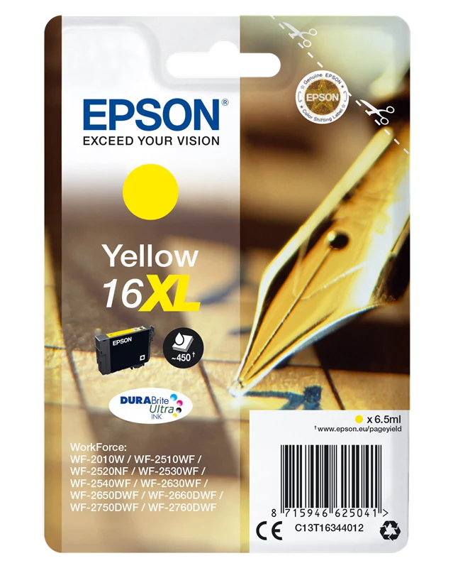 Epson Pen and crossword Cartuccia Penna e cruciverba Giallo Inchiostri DURABrite Ultra 16XL