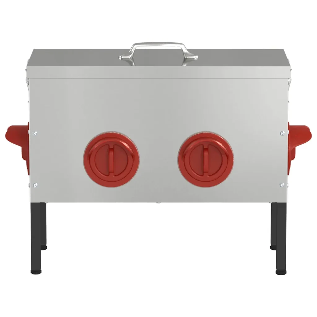 Feeder per pollo Argento 41,5 x 20,5 x 33 cm Acciaio zincato 874656 - Image 4