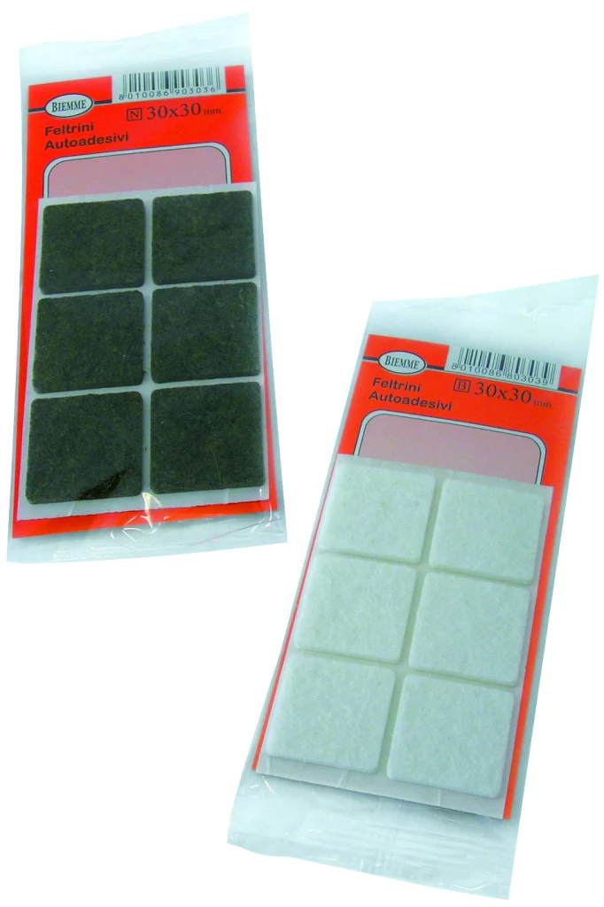 FELTRINO MILLEUSI QUADRATO - Col. Bianco mm. 25x25 8 pz. 50.00 confezioni
