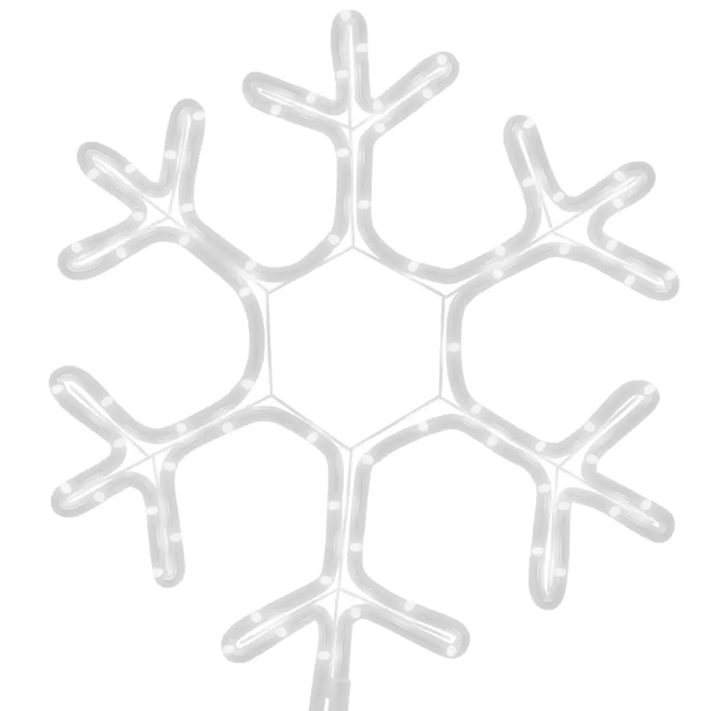 Figura Natalizia Fiocco di Neve LED 3 pz Bianco Caldo 38x37 cm 3154289 - Image 4