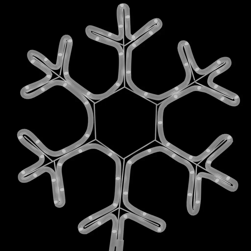 Figura Natalizia Fiocco di Neve LED 3 pz Bianco Caldo 38x37 cm 3154289 - Image 6