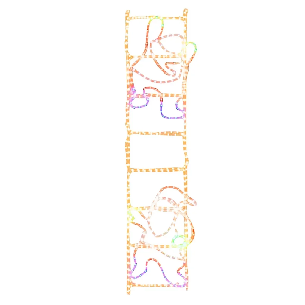 Figura Pieghevole Babbo Natale su Scala con 552 LED 50x200 cm - Image 2