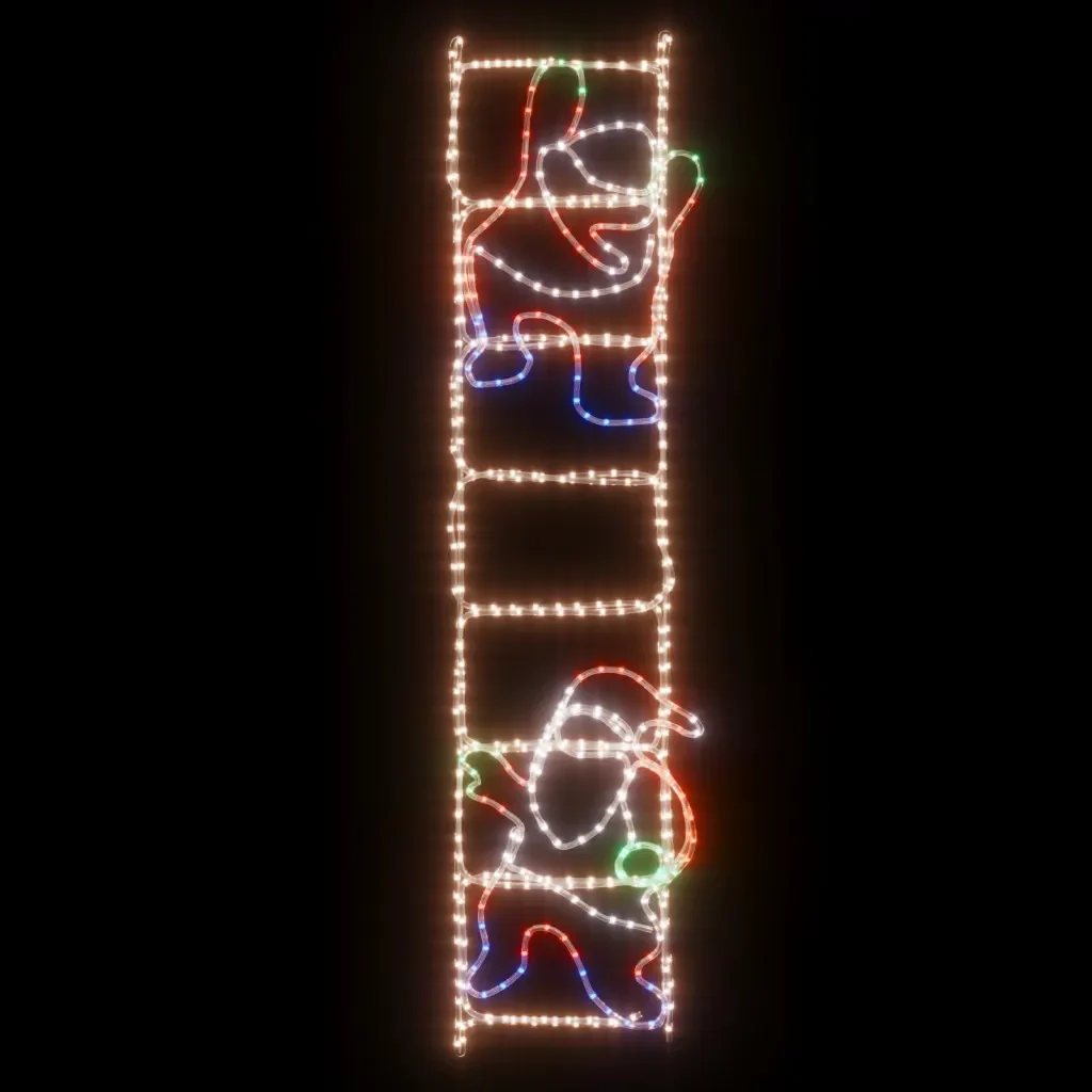 Figura Pieghevole Babbo Natale su Scala con 552 LED 50x200 cm 343291 - Image 3