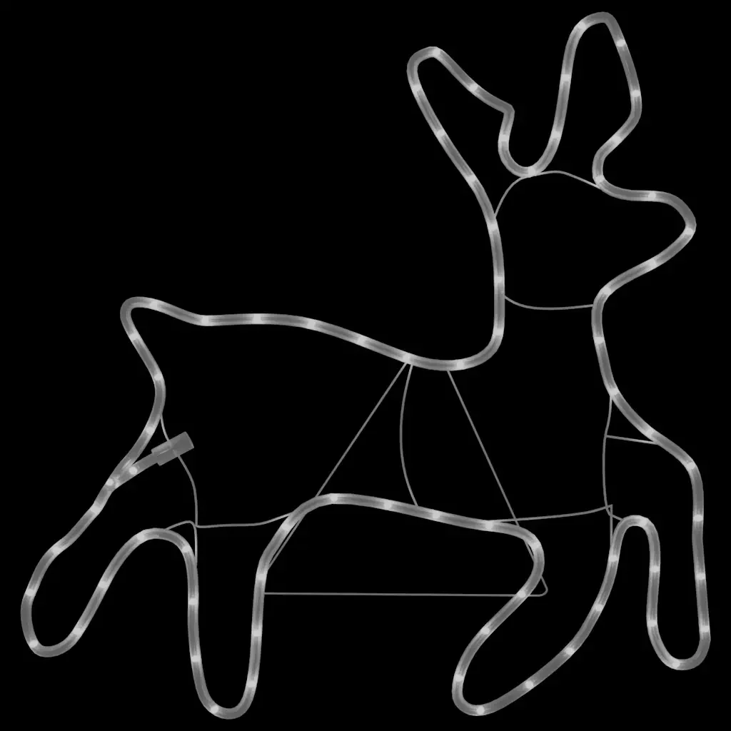 Figura Renna Natalizia con 72 LED Bianco Caldo 57x55x4,5 cm 343296 - Image 4