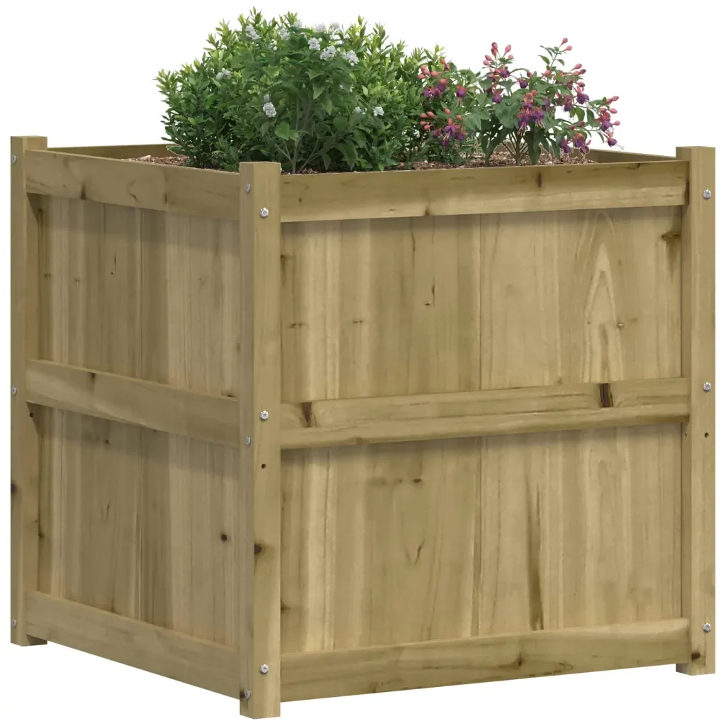 Fioriera da Giardino 70x70x70 cm in Legno di Pino Impregnato 837438 - Image 4