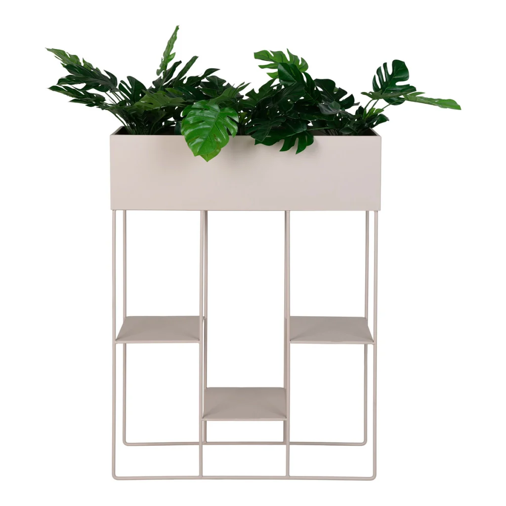 Fioriera Rabo in Acciaio Color Sabbia con 3 Ripiani — 25×60×80 cm - Image 2