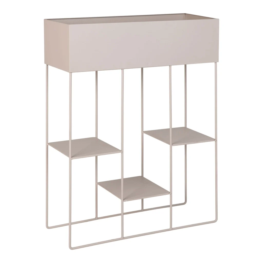 Fioriera Rabo in Acciaio Color Sabbia con 3 Ripiani — 25×60×80 cm - Image 3