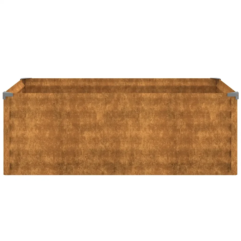 Letto Rialzato da Giardino 100x50x36 cm in Acciaio Corten 151975 - Image 4