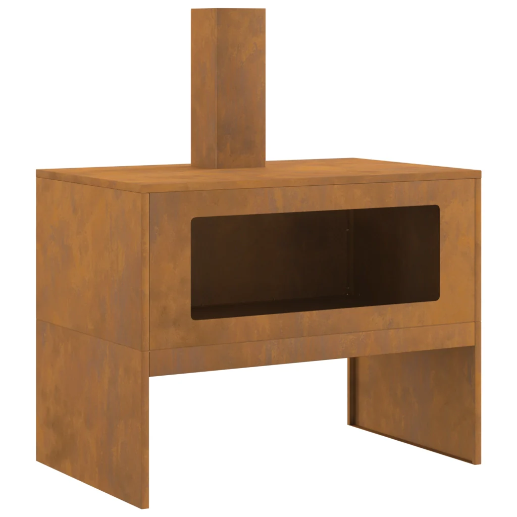 Focolare con Cappa 80x50x96 cm Acciaio Invecchiato - Image 2