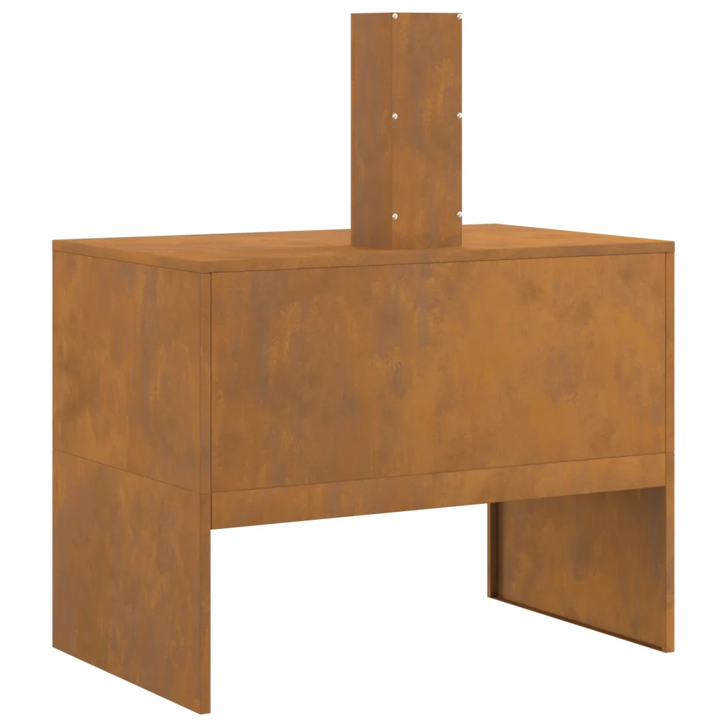 Focolare con Cappa 80x50x96 cm Acciaio Invecchiato - Image 4