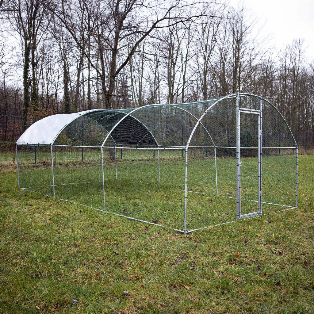 Fudajo Recinto animali XXL 6x2,95x2m con tettoia impermeabile, porta e spazio per movimento libero - Image 10