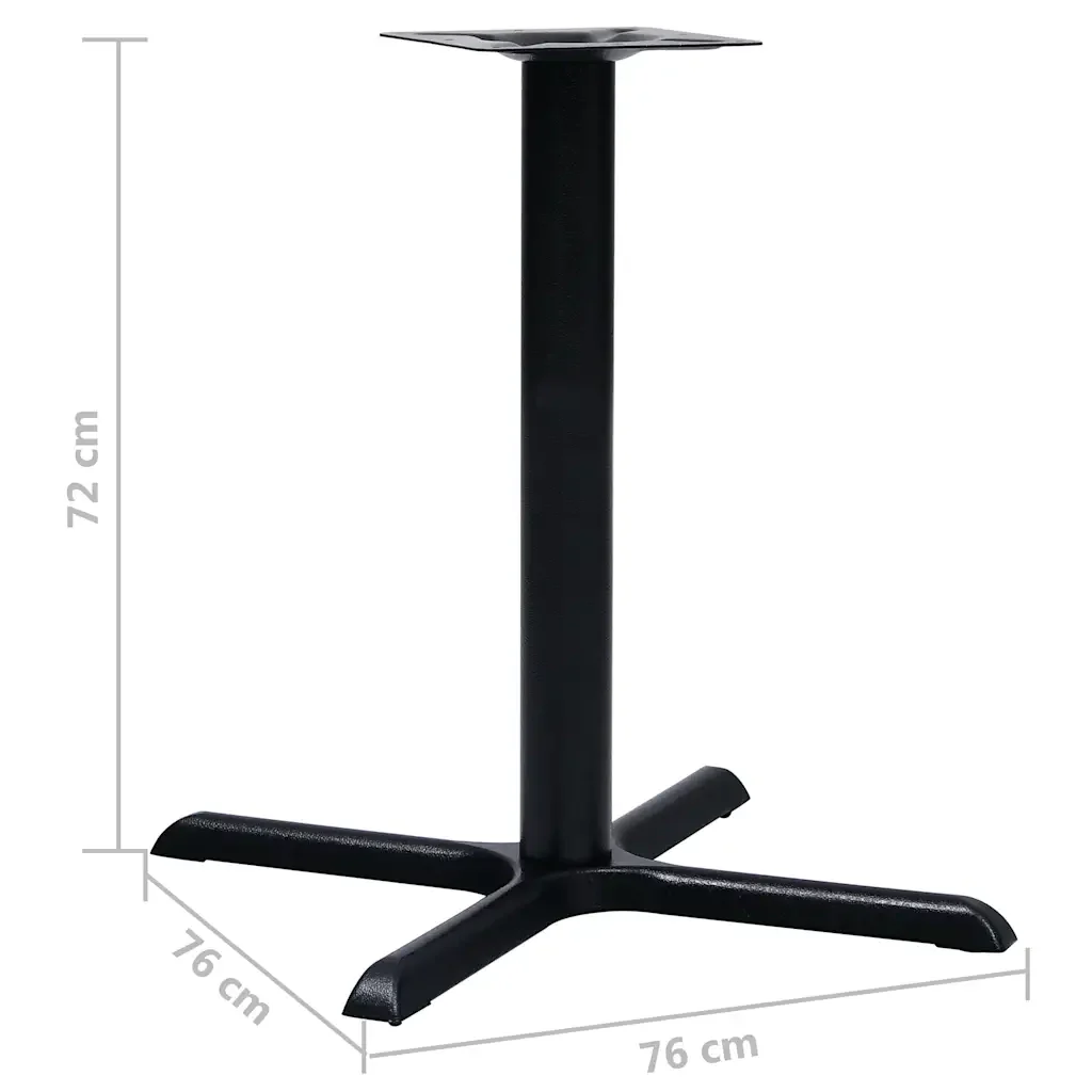 Gamba per Tavolino da Bistrò Nero 76x76x72 cm in Ghisa 325431 - Image 5