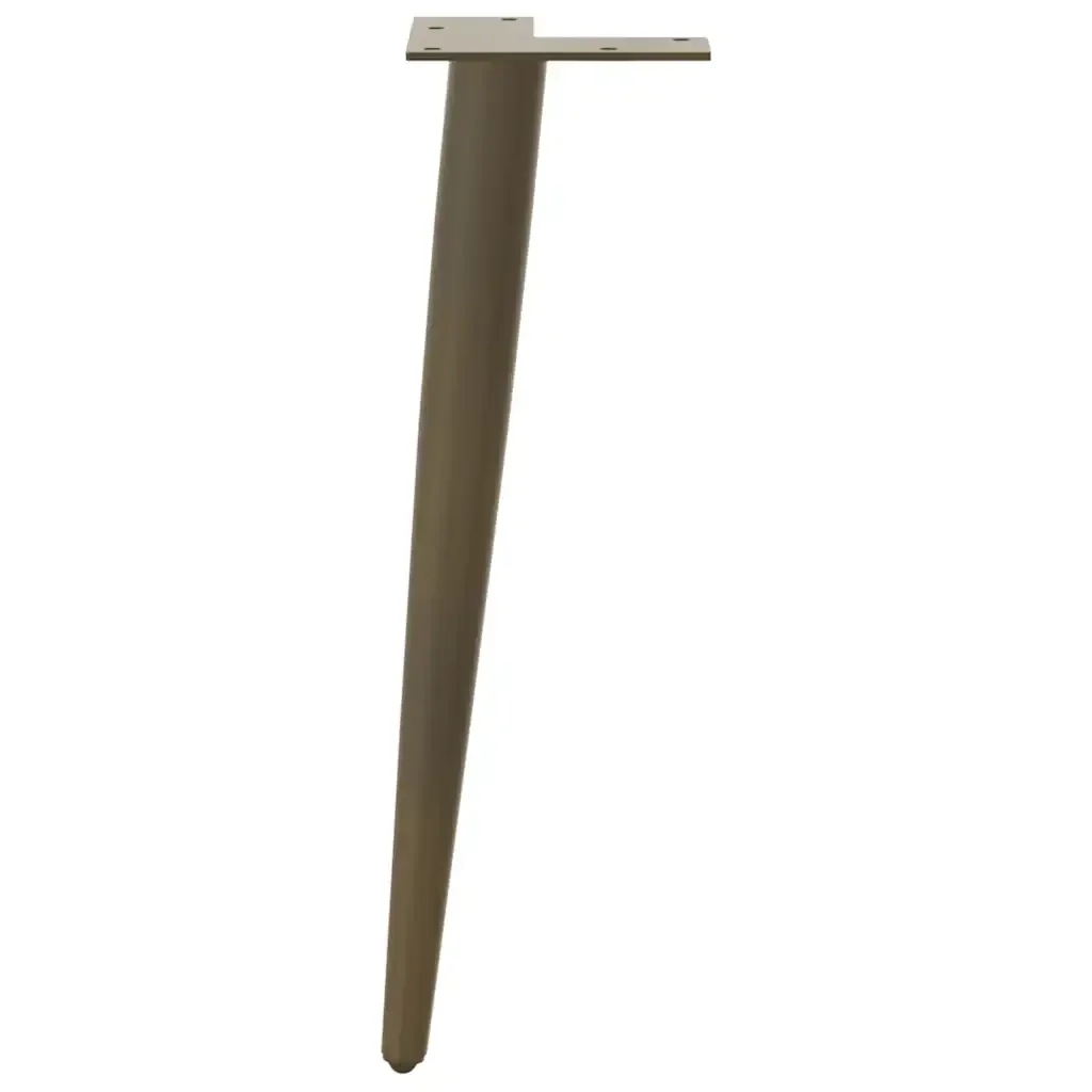 Gambe per Tavolino da Caffè Forma Conica 4 pz Acciaio Naturale 30-31 cm Acciaio 4012511 - Image 4