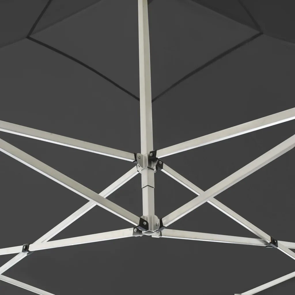 Gazebo Pieghevole con Pareti Alluminio 2x2 m Antracite 48932 - Image 6