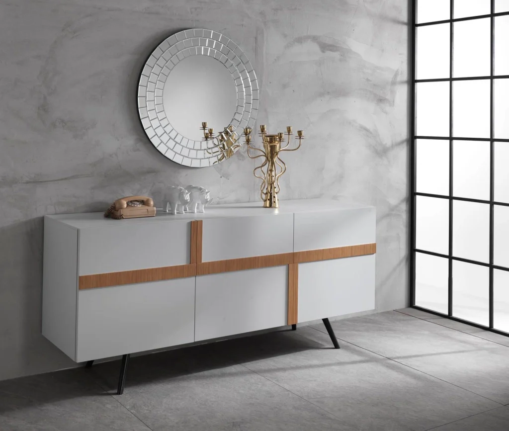 Ginger - Credenza a 3 ante (180 x 80 H cm) in Melaminico Bianco - Image 3