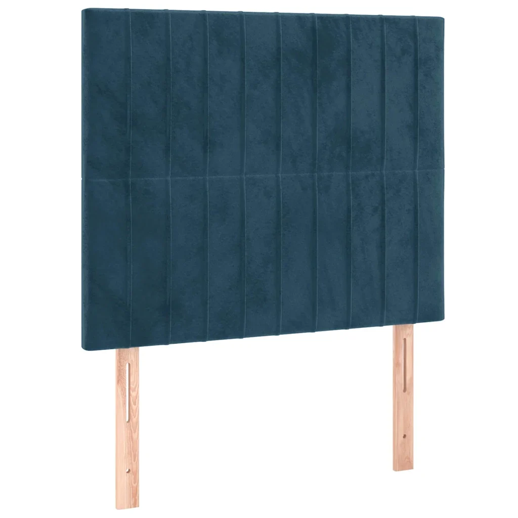 Giroletto a Molle con Materasso Blu Scuro 80x200 cm in Velluto - Image 5