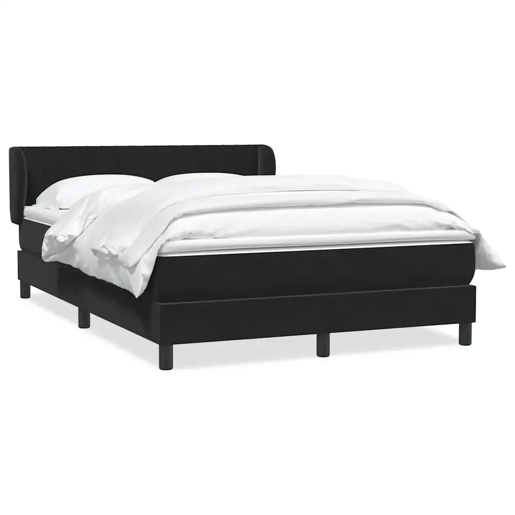 Giroletto a Molle con Materasso Nero 160x210 cm in Velluto 3317699 - Image 2